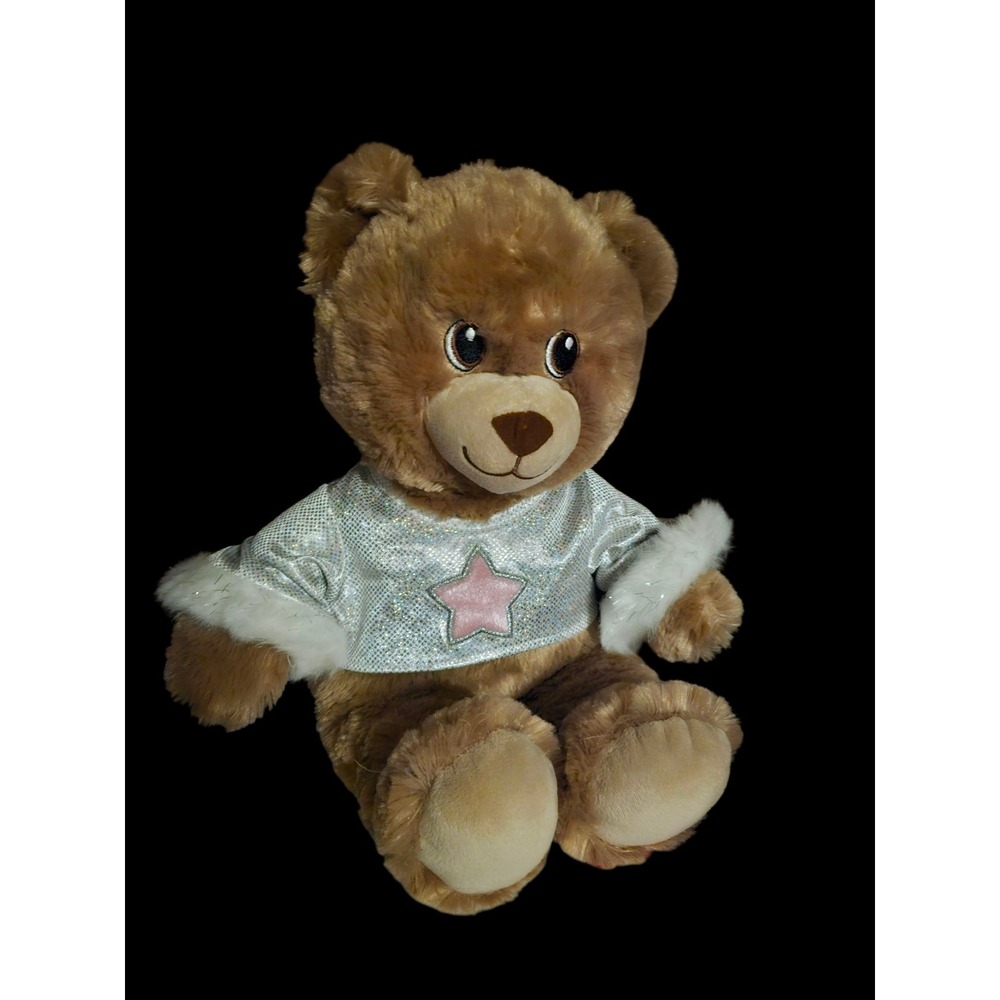 Classic Teddy From Build A Bear Workshop Wearing Star Due Jacket Plush 16"
